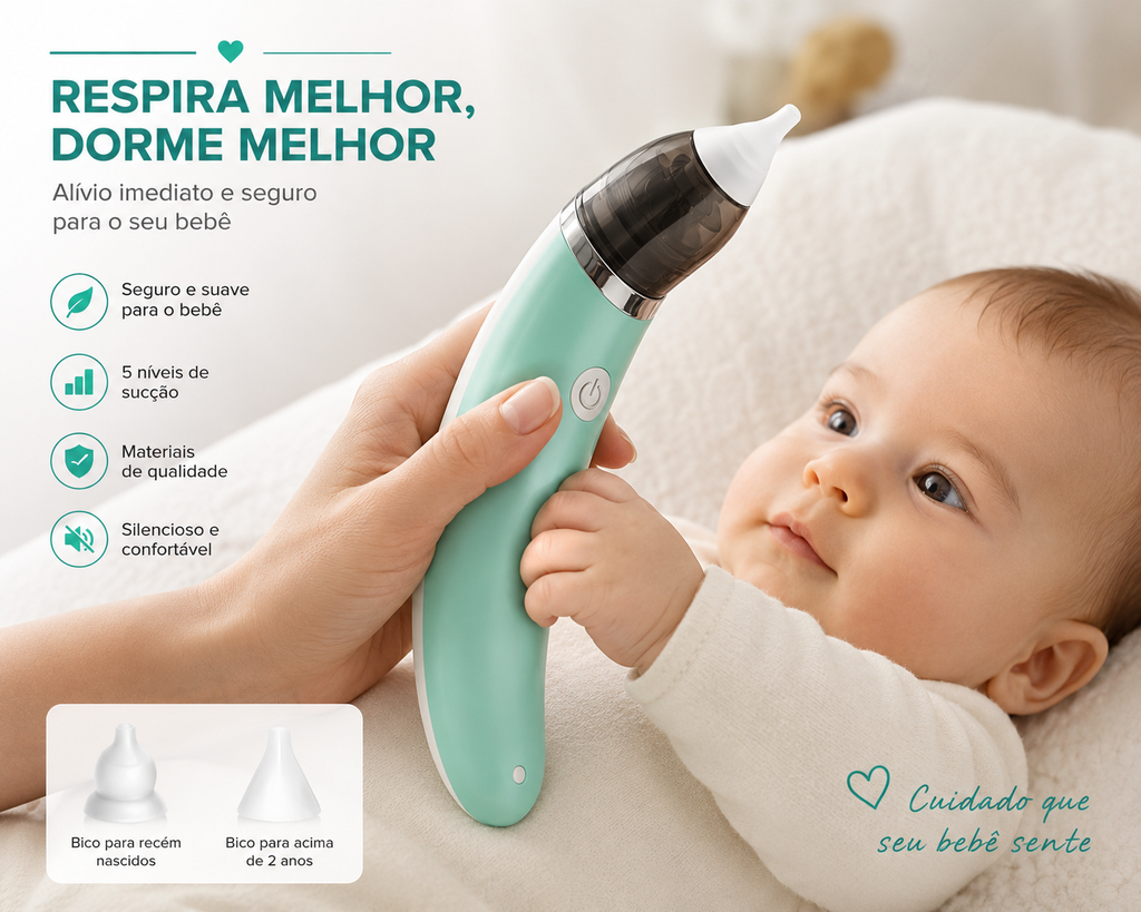 Aspirador Nasal Elétrico Recarregável para Bebé – Aylla & Co.