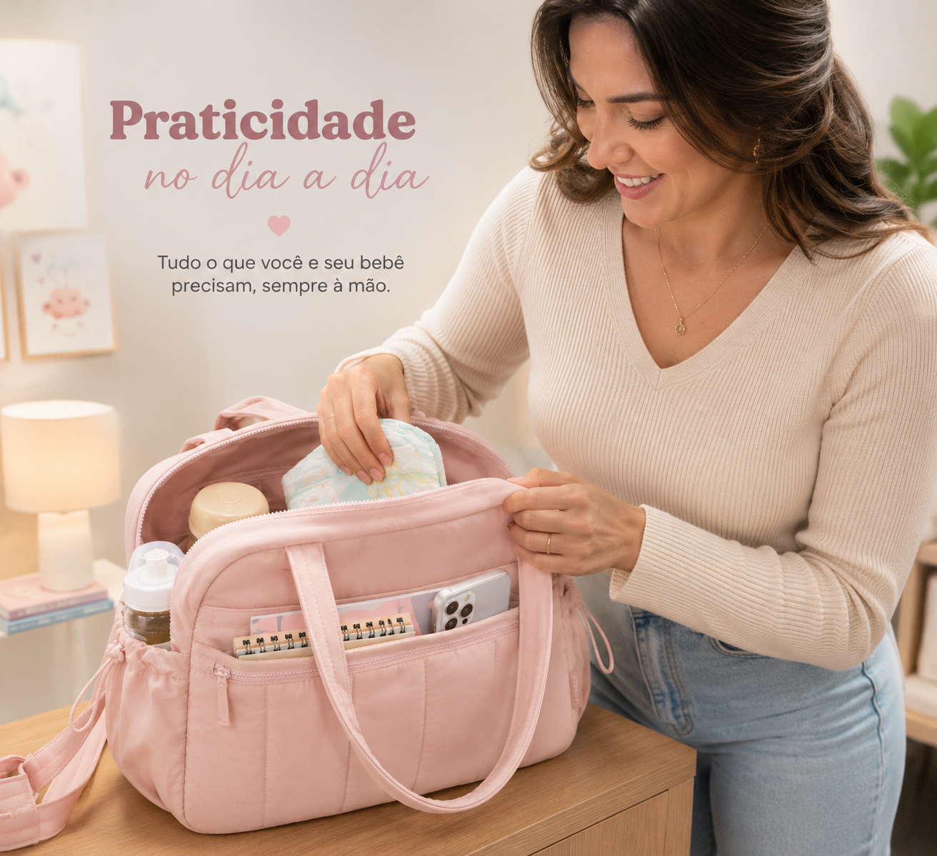 Mala de Maternidade Organizadora – Aylla Puffer Bag
