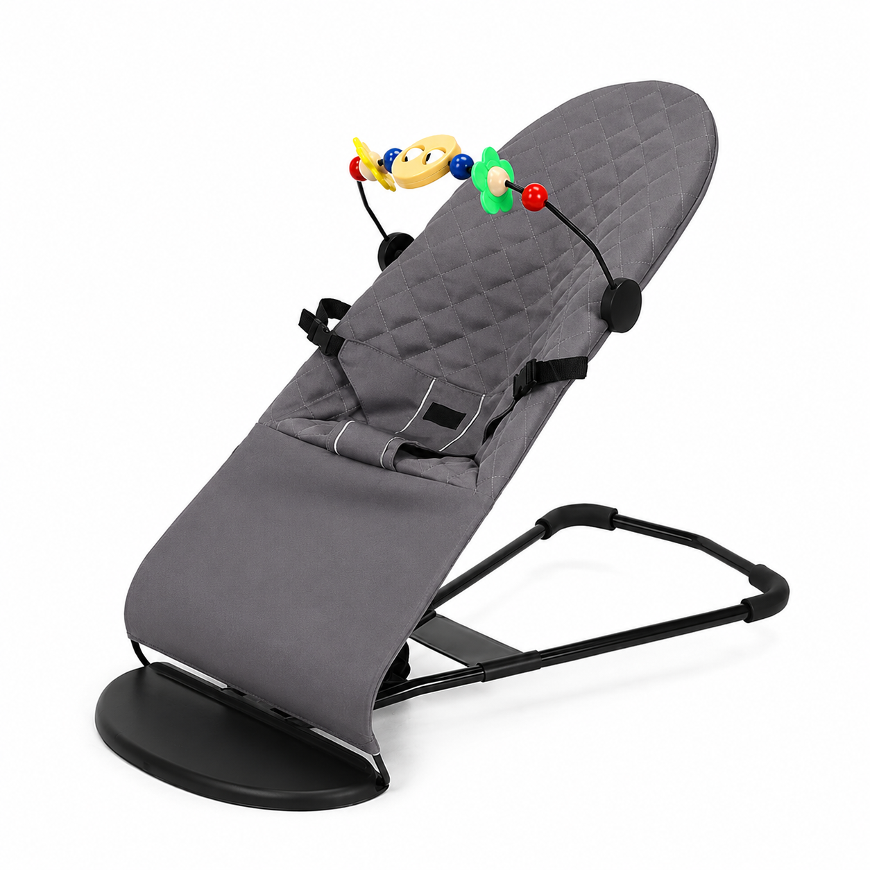 Espreguiçadeira / Baloiço Portátil para Bebé com Barra de Brinquedos