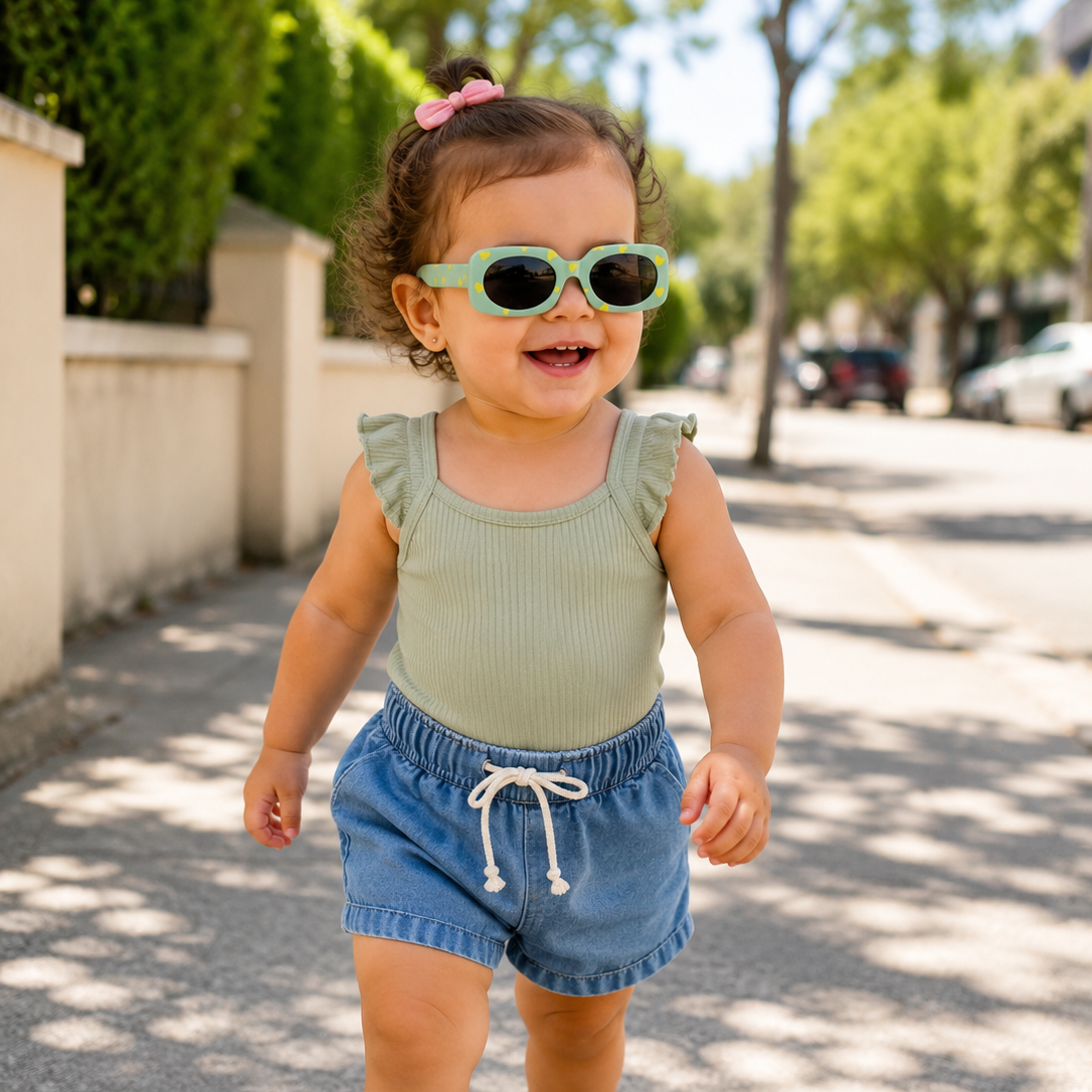 Óculos de Sol Infantil Vintage Corações