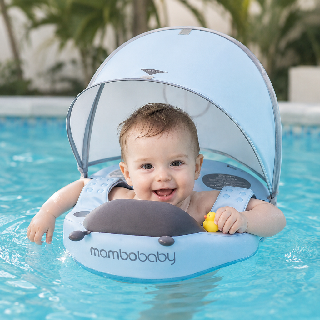 Boia Bebé Mambobaby Não Inflável com Proteção Solar