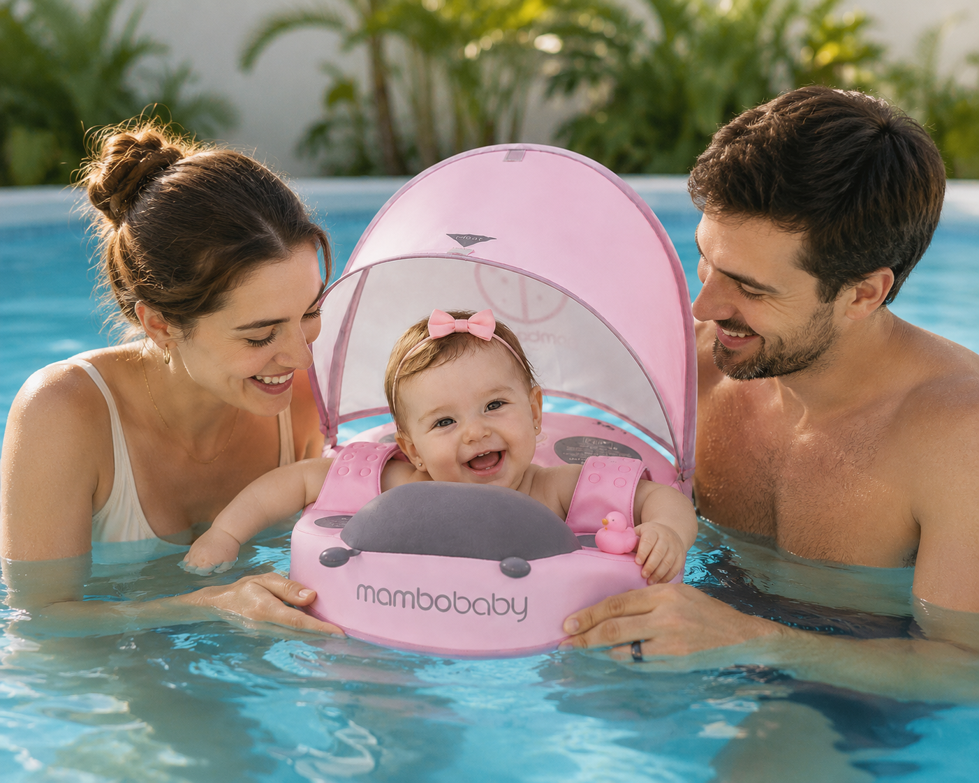 Boia Bebé Mambobaby Não Inflável com Proteção Solar