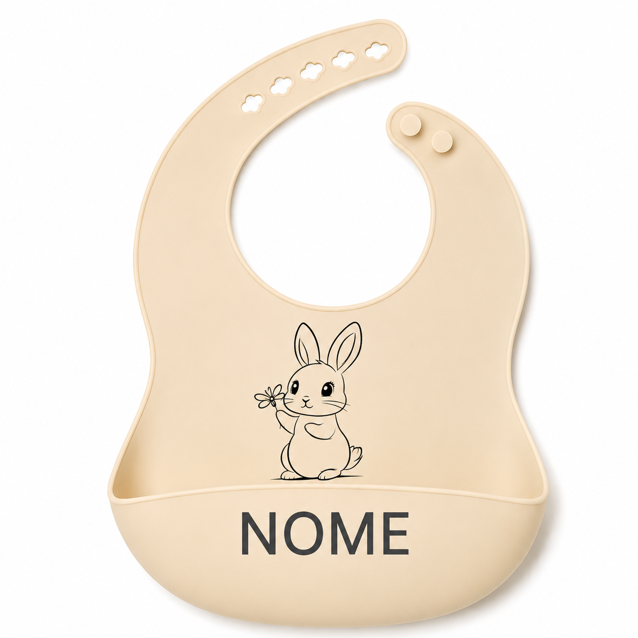 Babero personalizado de silicona con nombre - Aylla & Co.
