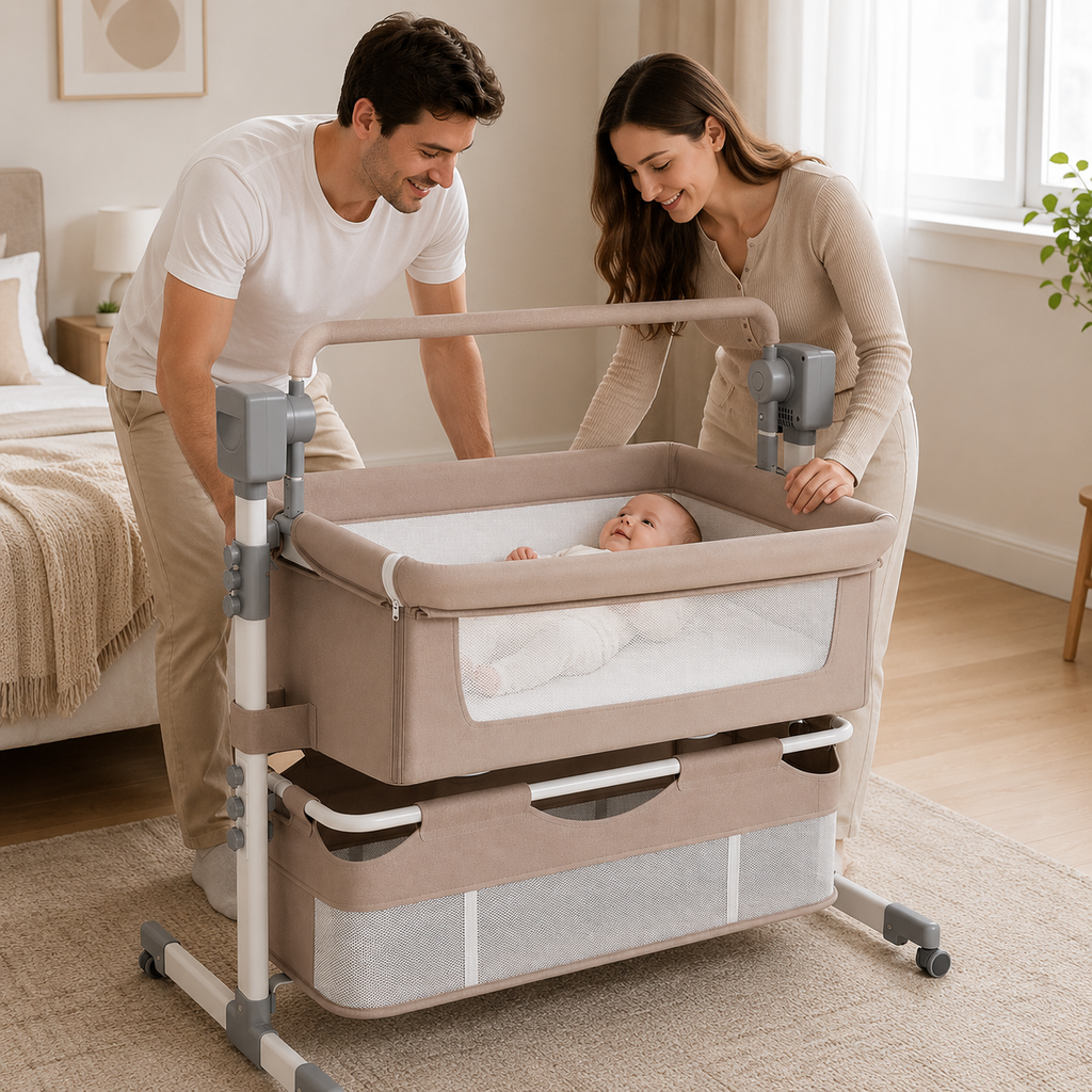 Berço Elétrico Co-Sleeping Inteligente com Balanço Automático – Aylla & Co.
