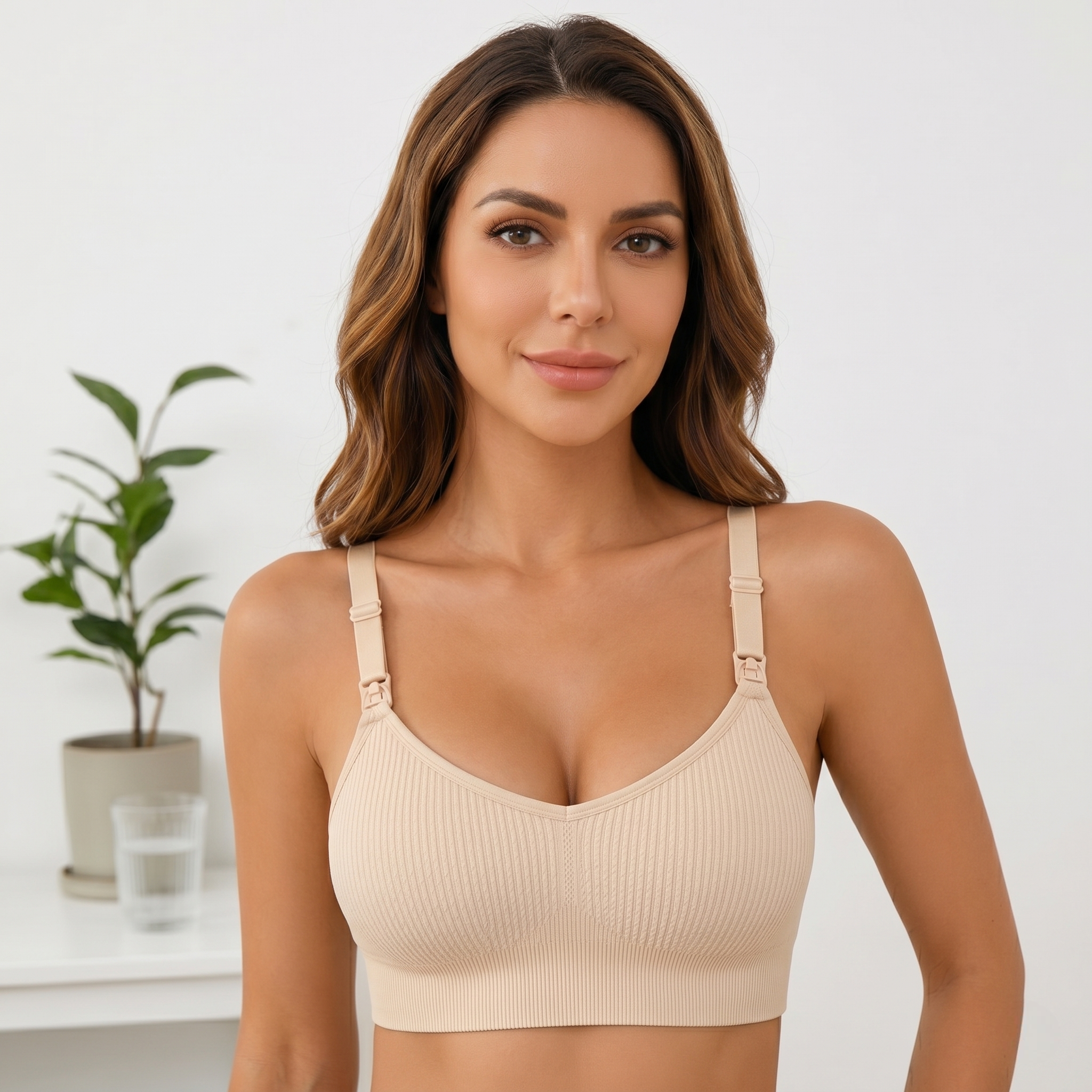 Sutiã de Amamentação em Malha Canelada – Aylla Cozy Bra