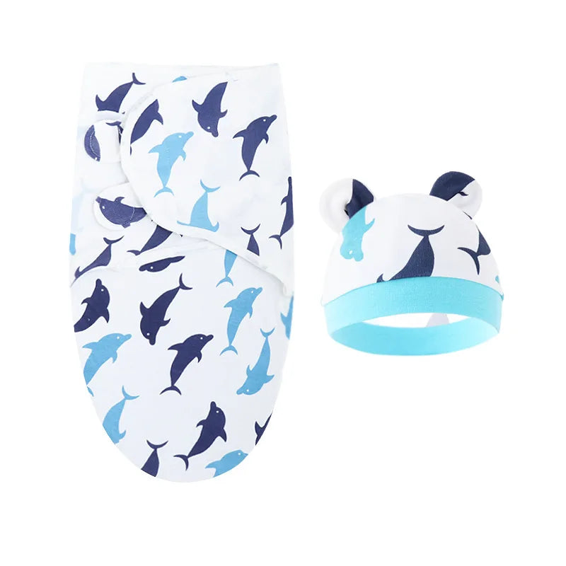Conjunto de manta y gorro para recién nacido