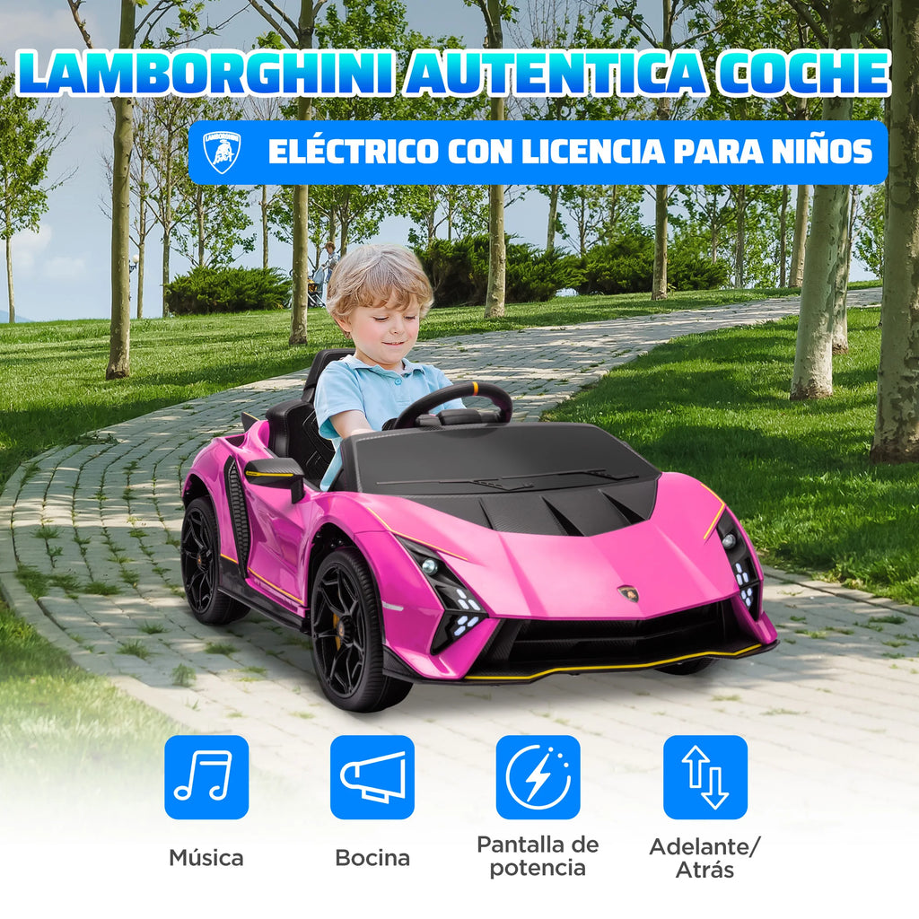 Carro Elétrico Infantil Lamborghini Sián Autêntico – Comando Parental, Faróis LED e Som Premium