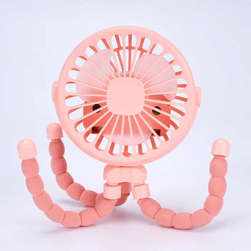 Mini Ventilador Portátil FreshBaby – Trípode Flexible para Cochecito y Silla de Coche