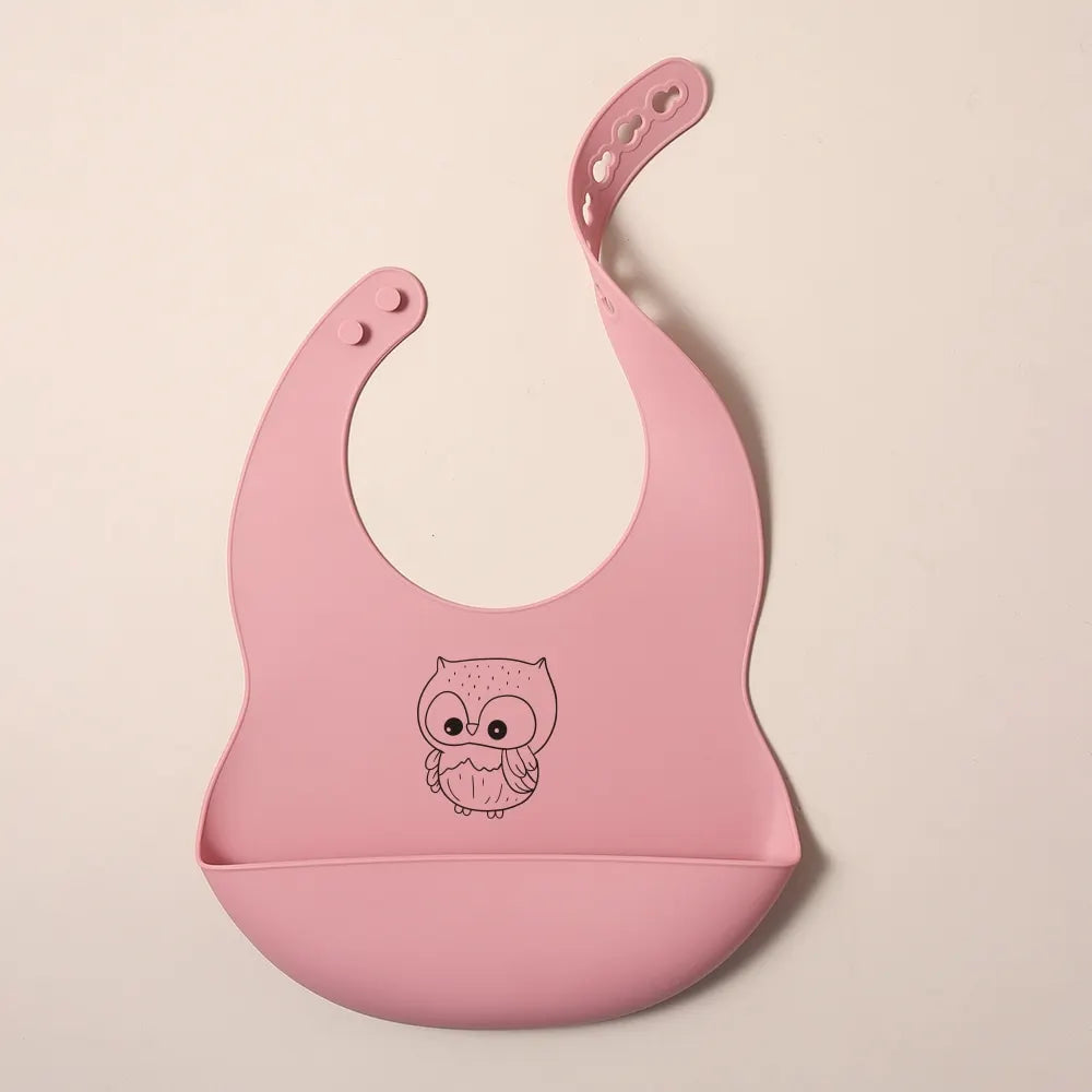 Babero de silicona personalizable con nombre