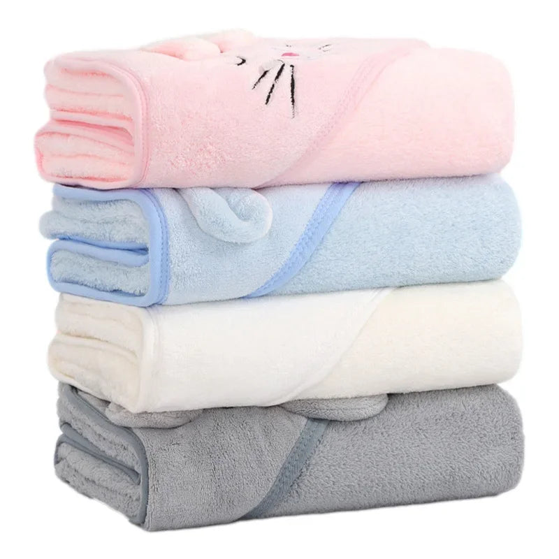 Toalha de banho com capuz para bebés