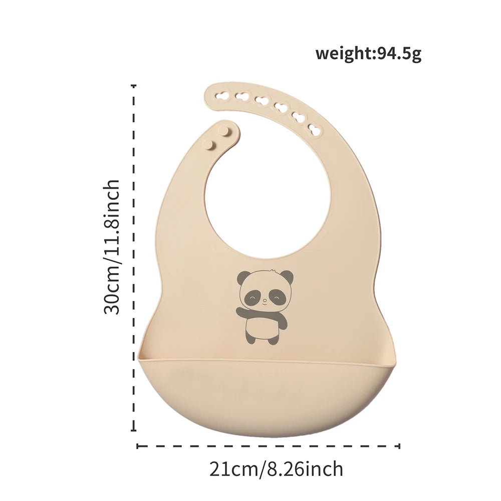 Babete de silicone personalizável com nome