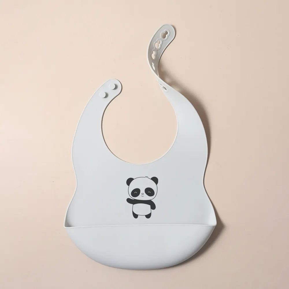 Babete de silicone personalizável com nome