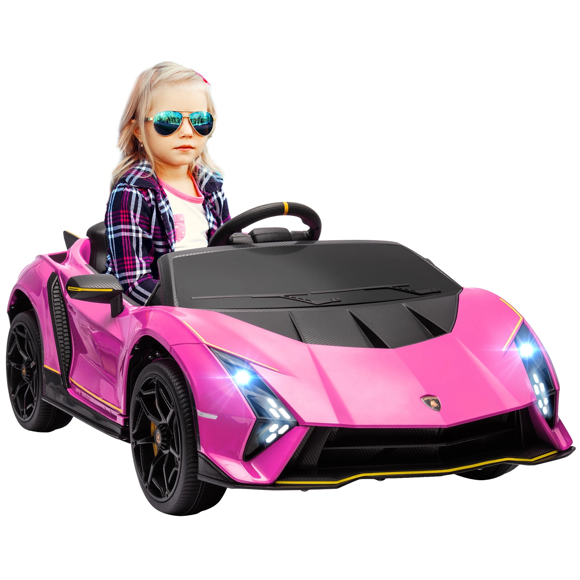Carro Elétrico Infantil Lamborghini Sián Autêntico – Comando Parental, Faróis LED e Som Premium