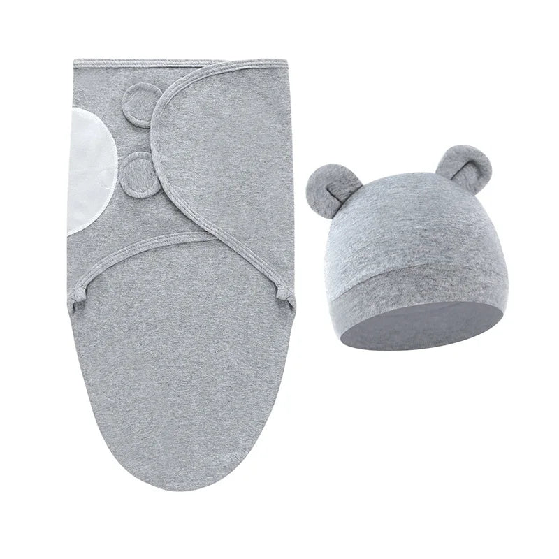 Conjunto de manta e gorro para recém-nascido