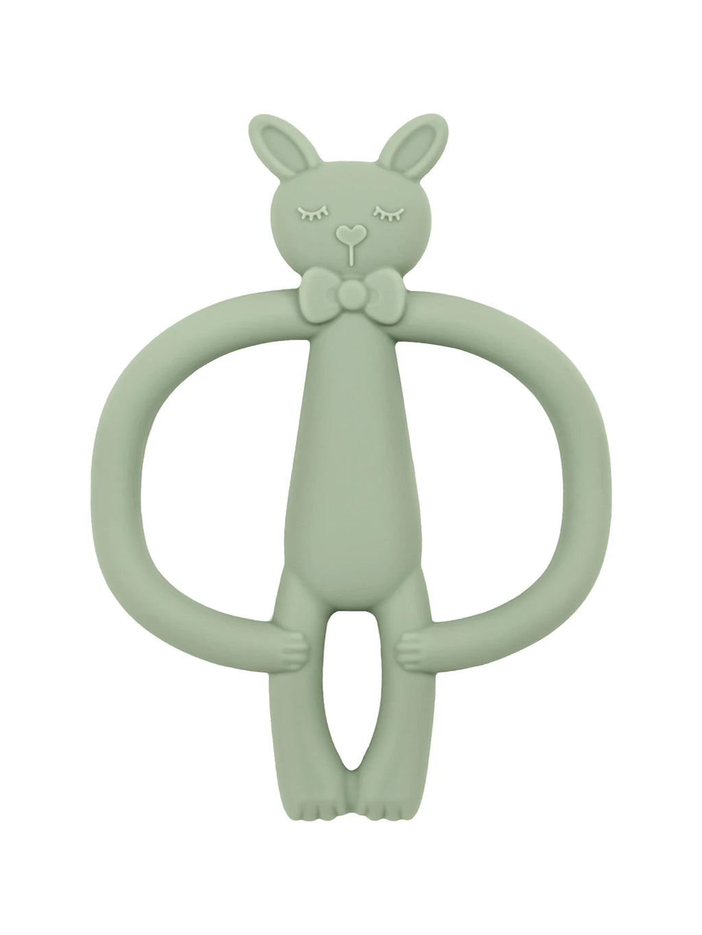 Brinquedo de dentição em silicone coelho