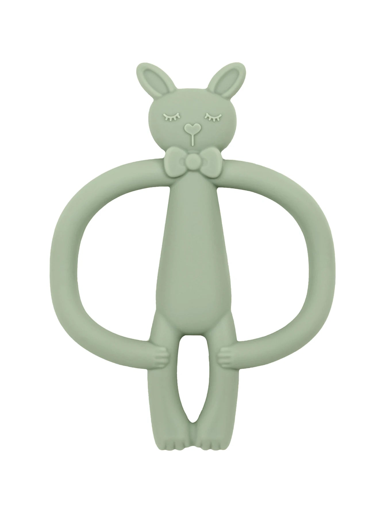 Brinquedo de dentição em silicone coelho
