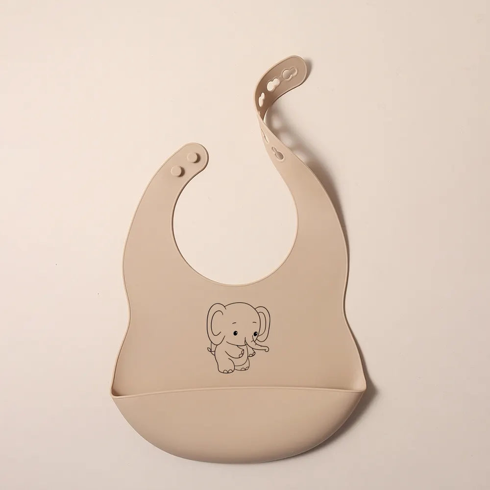 Babero de silicona personalizable con nombre