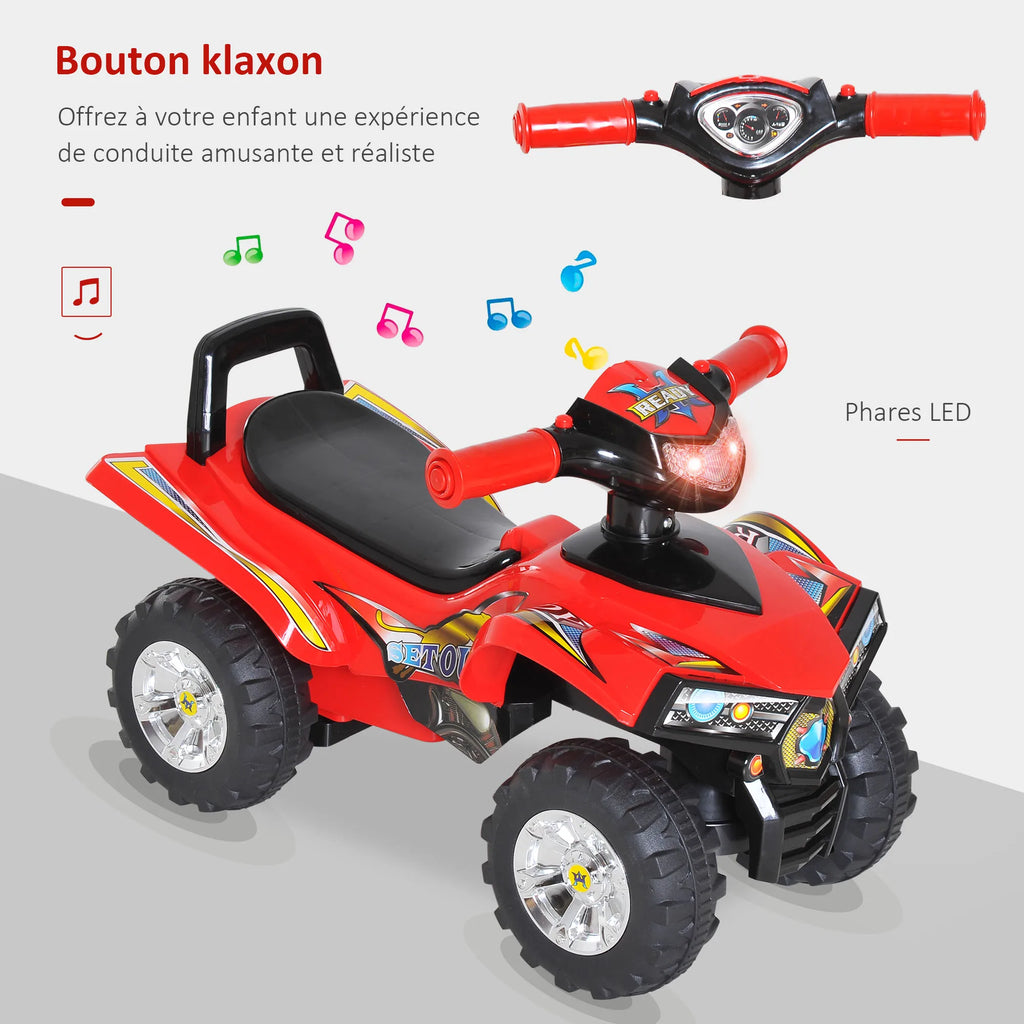 Moto4 Infantil Quad HOMCOM – Primeiras Aventuras com Luz e Som