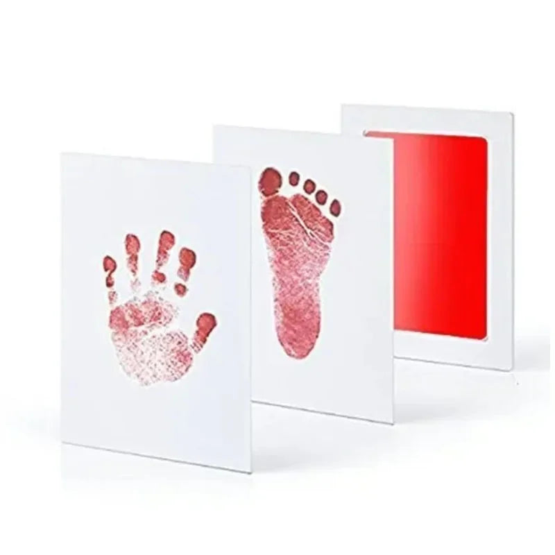 Quadro de Memórias do Bebé – Kit Carimbo Pegada e Mãozinha "Toque Limpo"