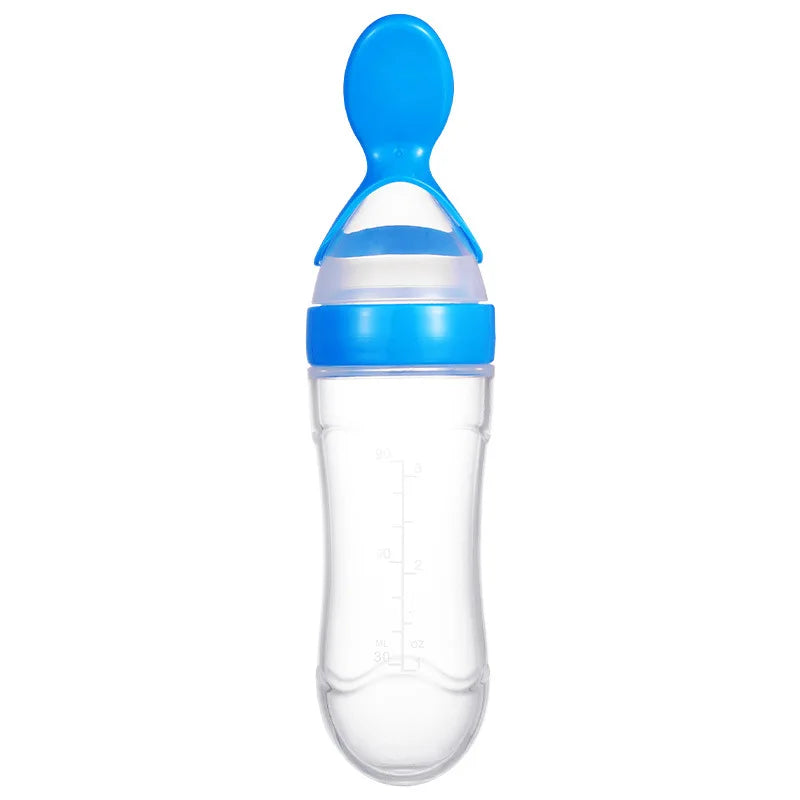 Biberón con cuchara para bebés
