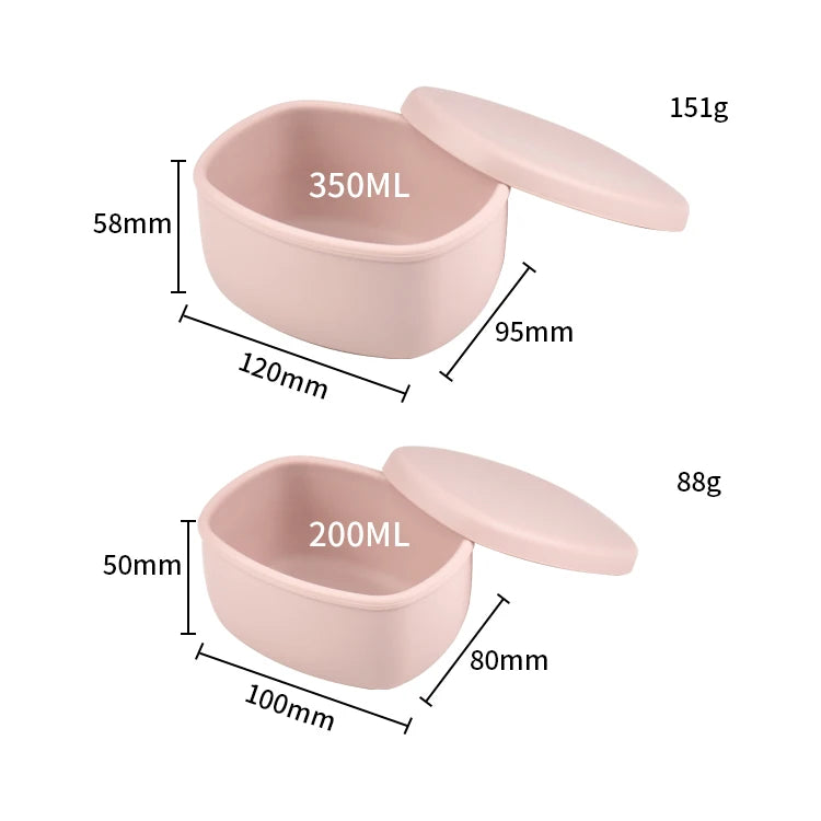 Caixas de armazenamento em silicone para snacks