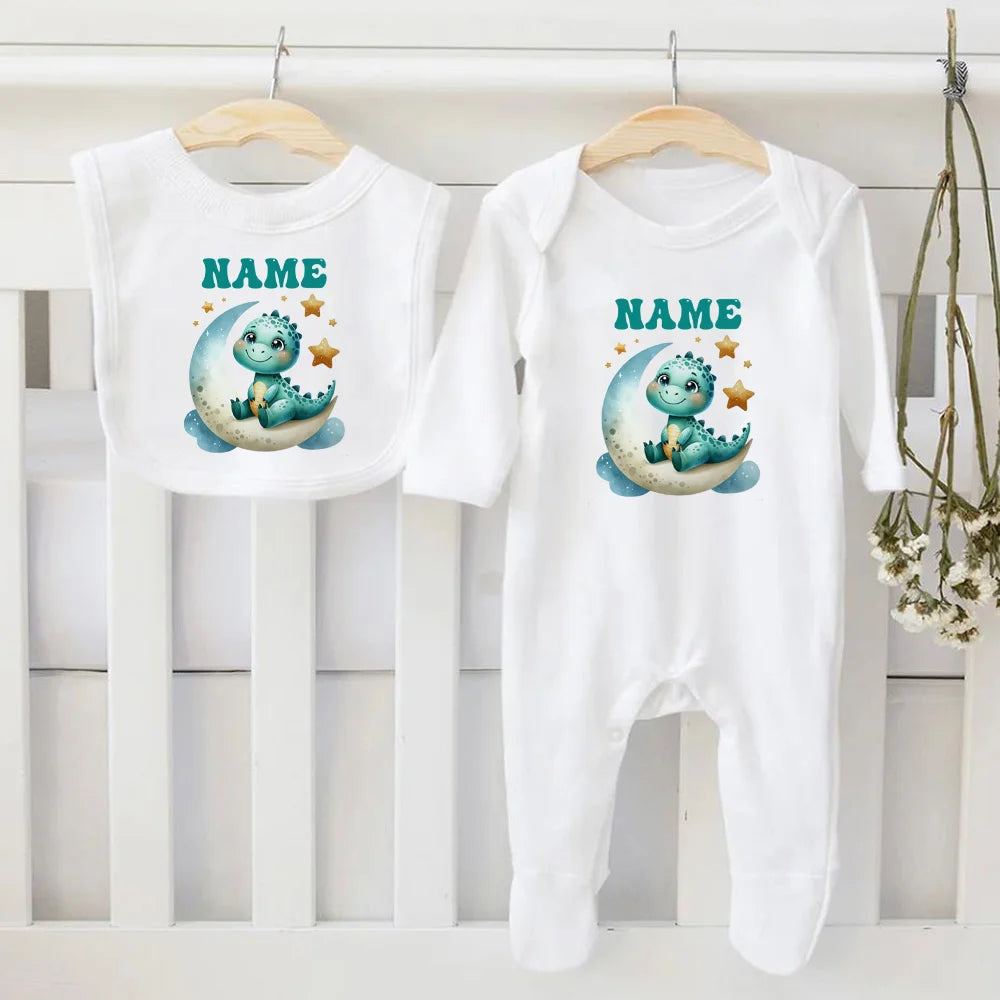 Conjunto personalizado de babero y pelele