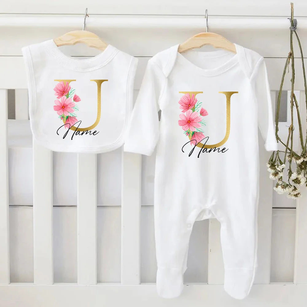Conjunto de babero y body personalizado