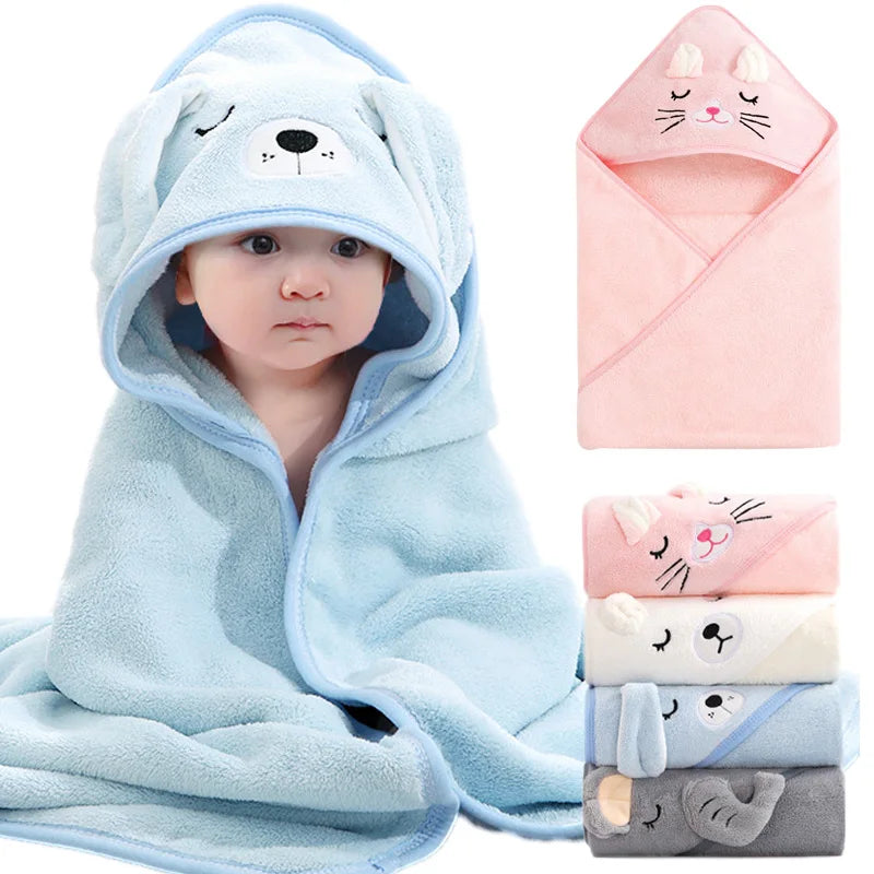 Toalha de banho com capuz para bebés