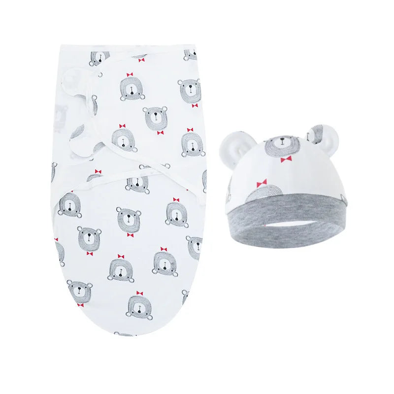 Conjunto de manta y gorro para recién nacido