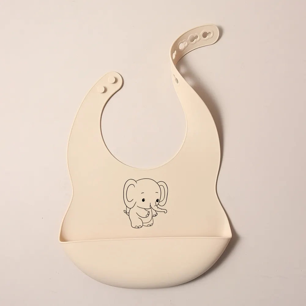 Babero de silicona personalizable con nombre