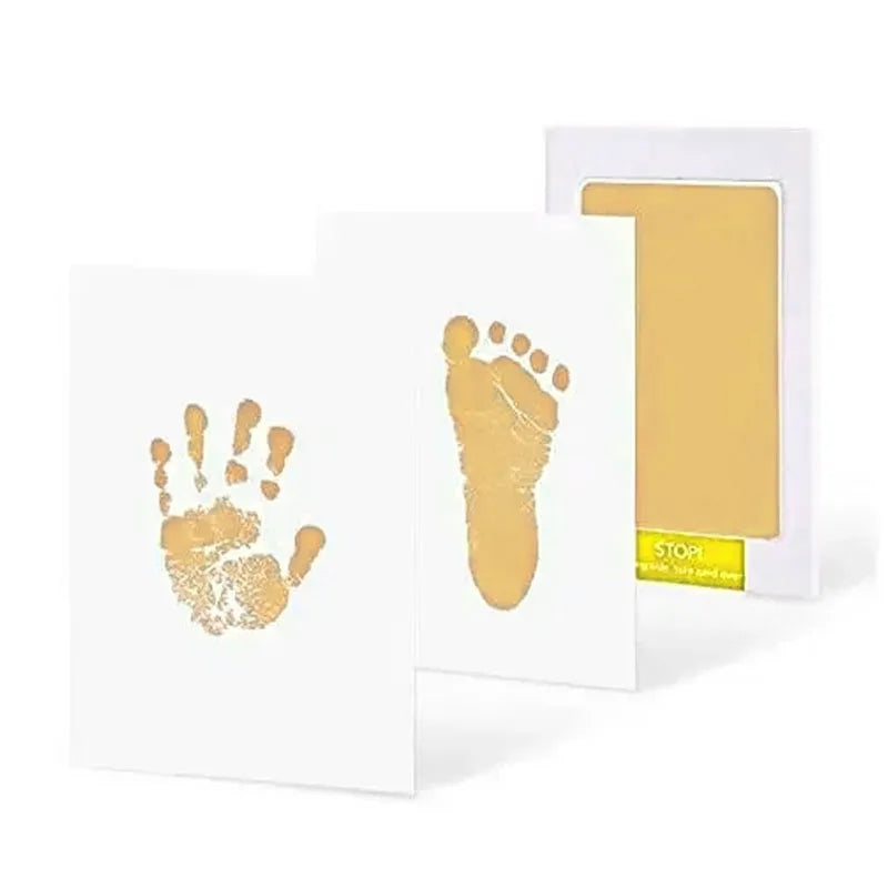 Quadro de Memórias do Bebé – Kit Carimbo Pegada e Mãozinha "Toque Limpo"