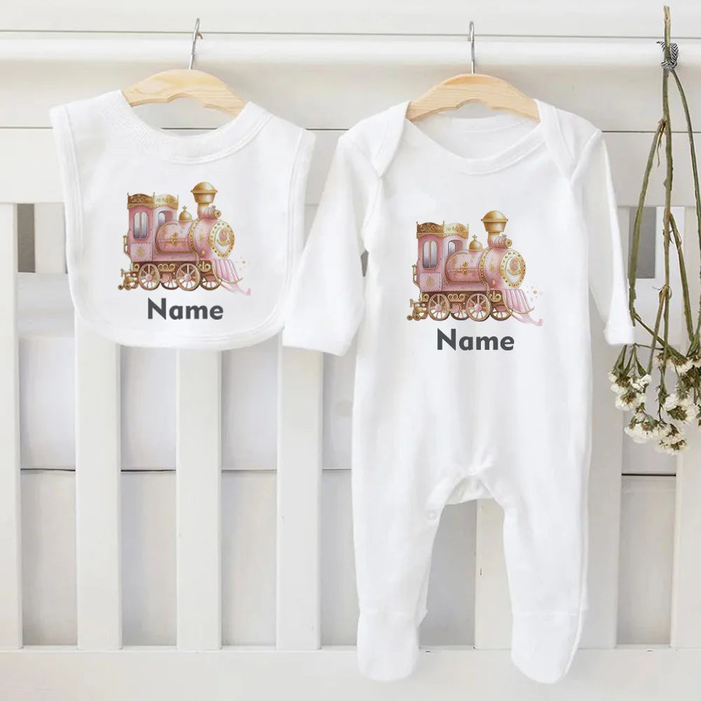 Conjunto personalizado de babero y pelele