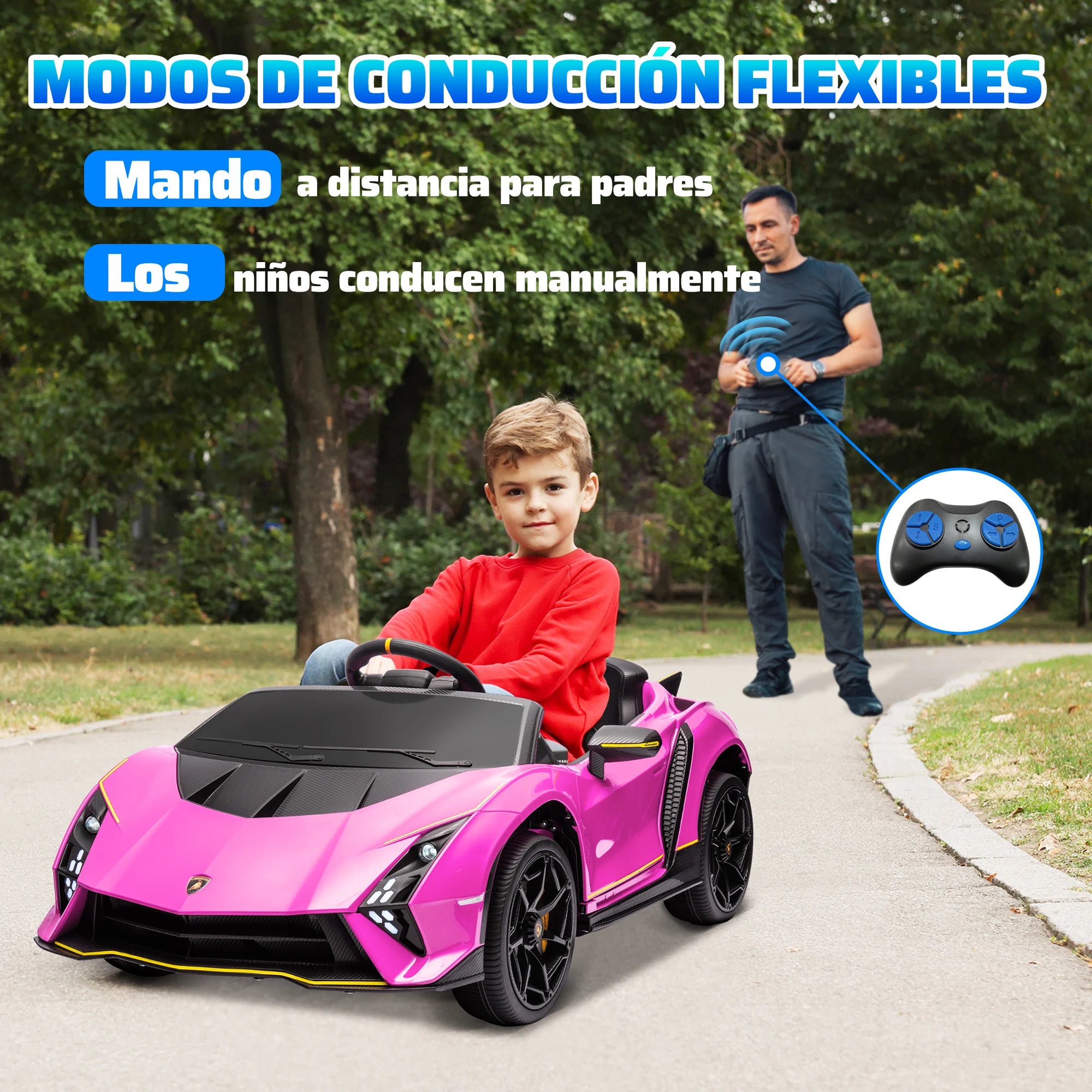 Carro Elétrico Infantil Lamborghini Sián Autêntico – Comando Parental, Faróis LED e Som Premium