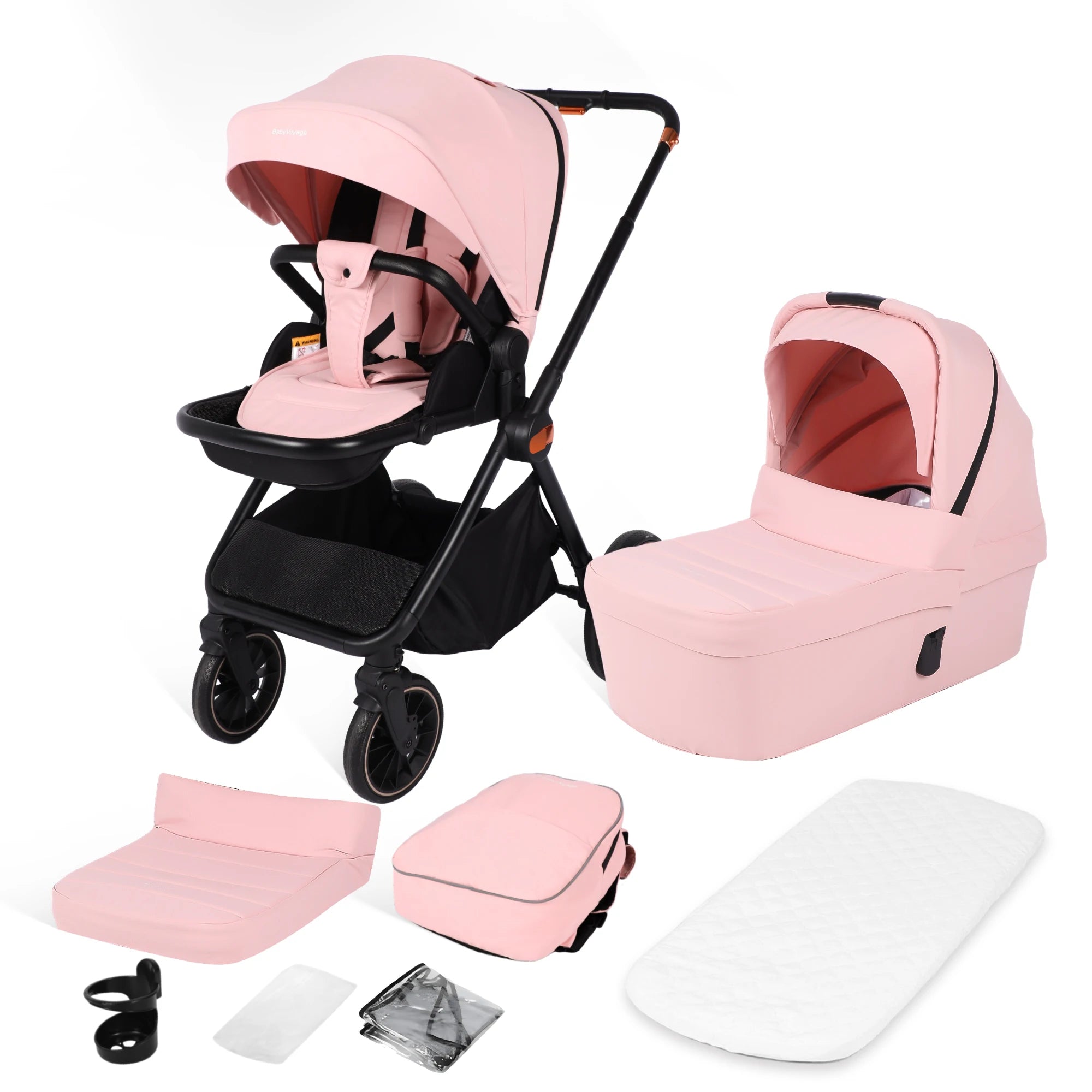 Cochecito de Bebé VistaPro 2 en 1 – Chasis Ultraligero y Asiento Elevado Anticontaminación