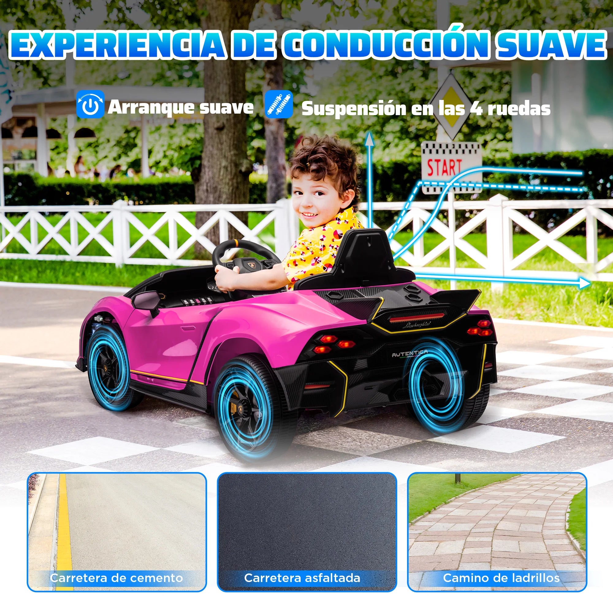 Carro Elétrico Infantil Lamborghini Sián Autêntico – Comando Parental, Faróis LED e Som Premium