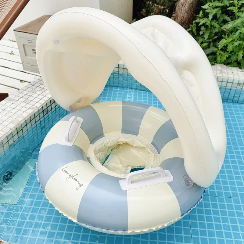 Flotador de bebé con sombra para bañera