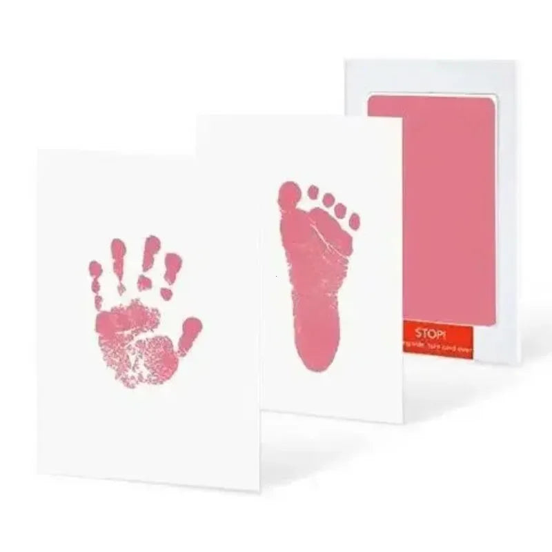 Quadro de Memórias do Bebé – Kit Carimbo Pegada e Mãozinha "Toque Limpo"