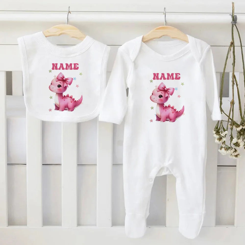 Conjunto personalizado de babero y pelele
