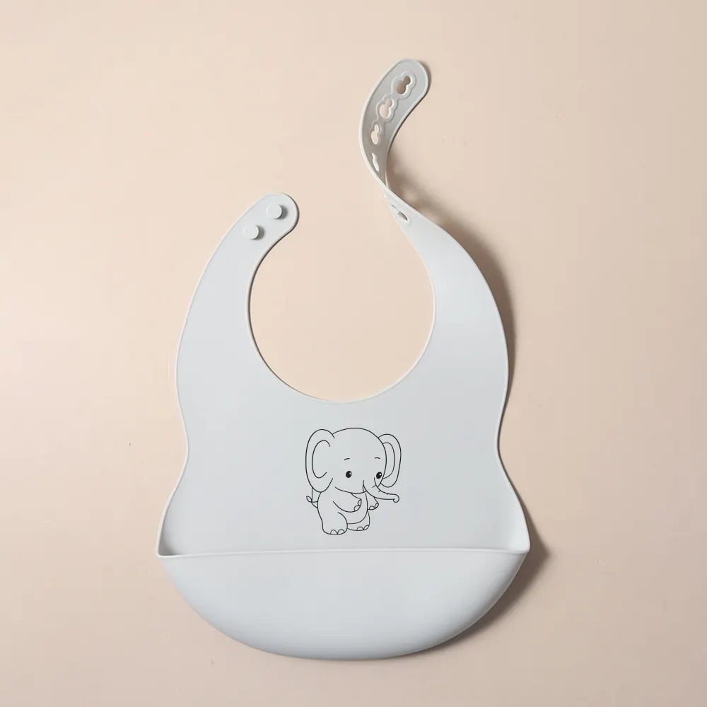 Babero de silicona personalizable con nombre