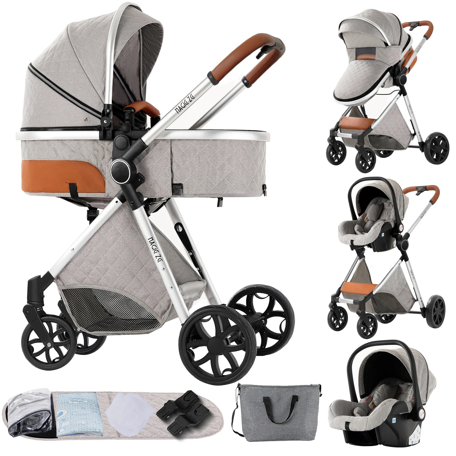 Cochecito de bebé Urban Luxury 3 en 1 – Black & Gold Edition