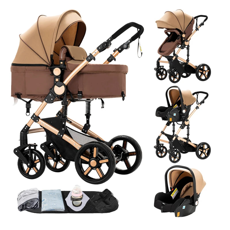 Cochecito de bebé Urban Luxury 3 en 1 – Black & Gold Edition
