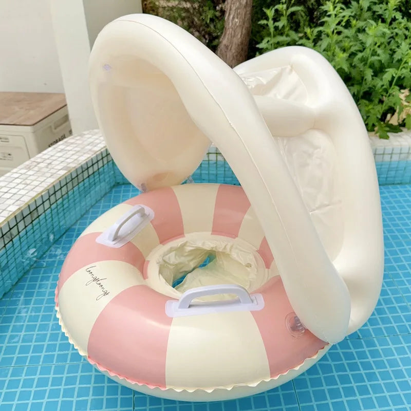 Flotador de bebé con sombra para bañera