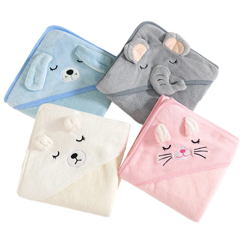 Toalha de banho com capuz para bebés