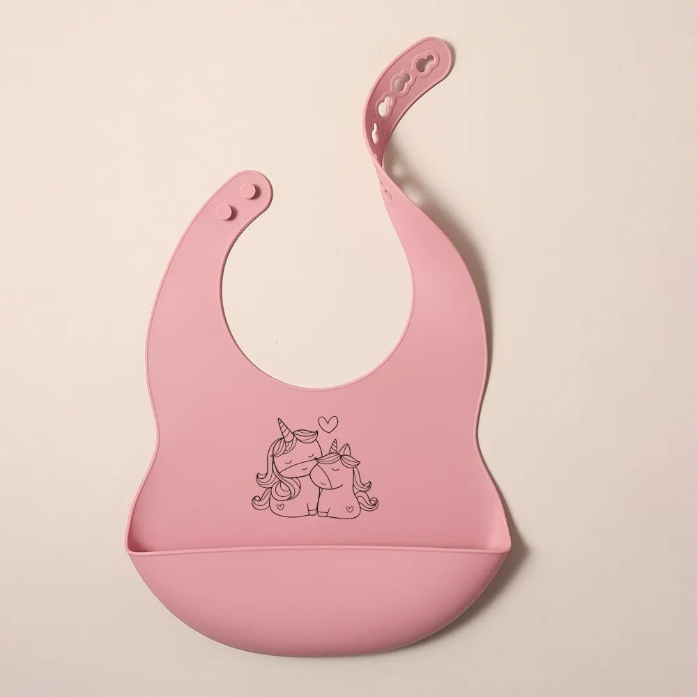 Babero de silicona personalizable con nombre