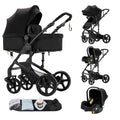 Carrinho de Bebé Urban Luxury 3 em 1 – Black & Gold Edition