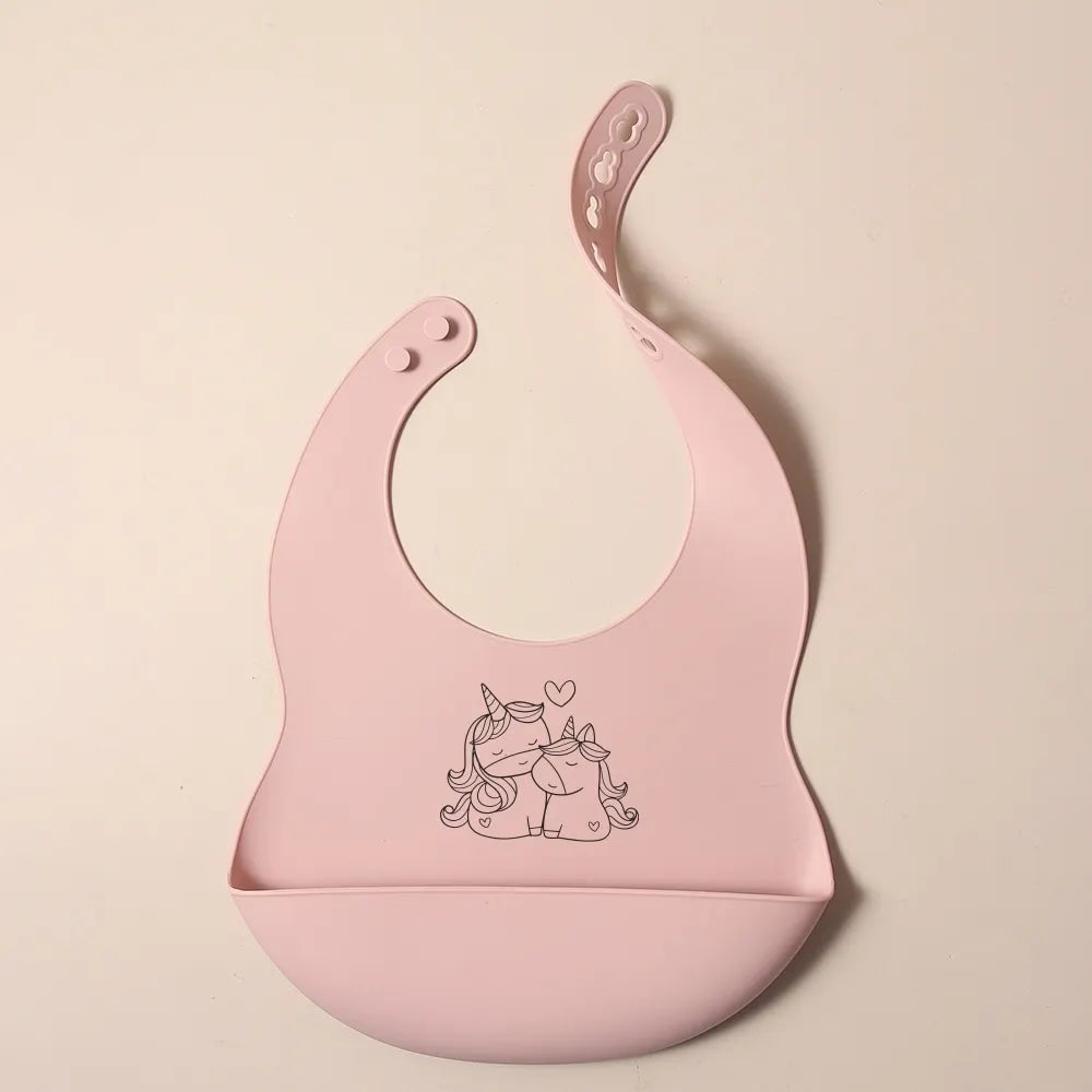 Babero de silicona personalizable con nombre