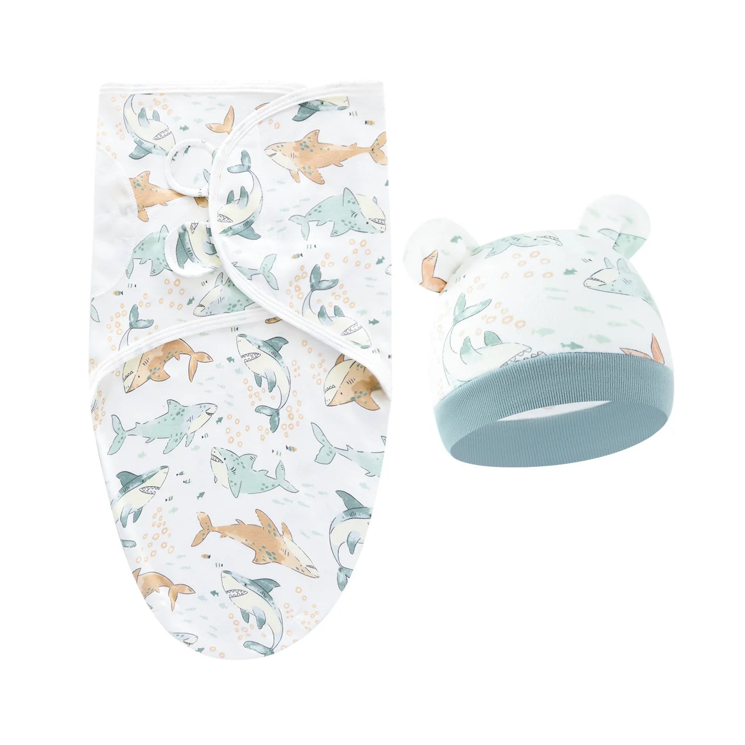 Conjunto de manta y gorro para recién nacido