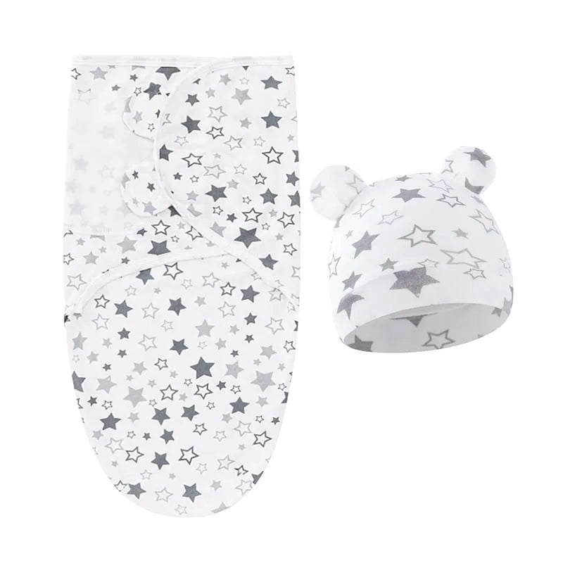 Conjunto de manta y gorro para recién nacido