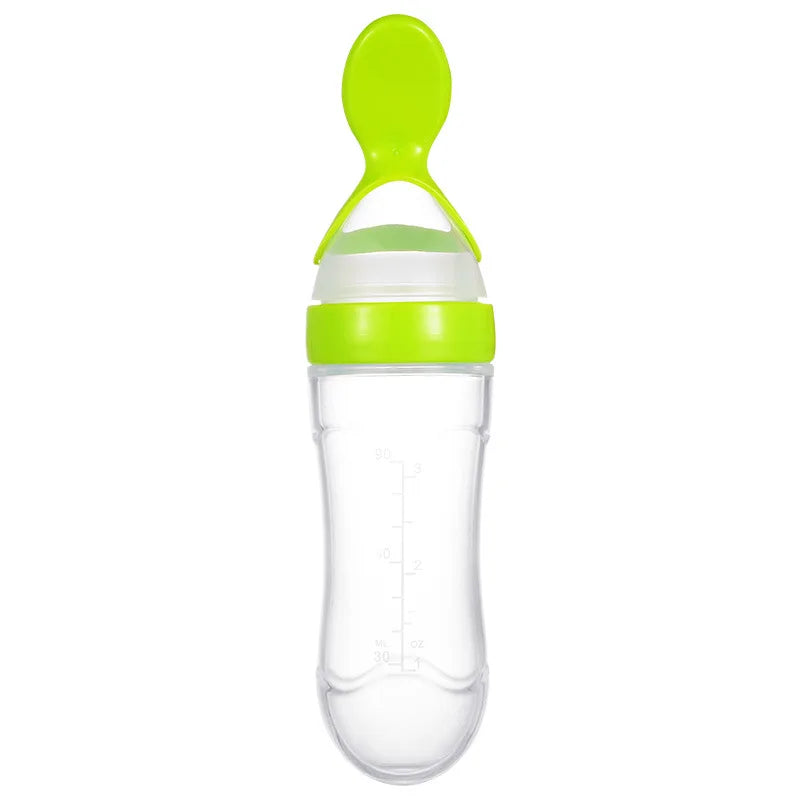 Biberón con cuchara para bebés