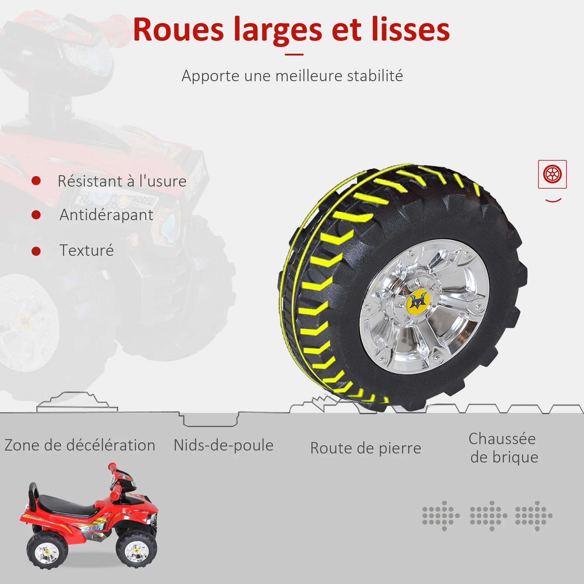 Moto4 Infantil Quad HOMCOM – Primeiras Aventuras com Luz e Som
